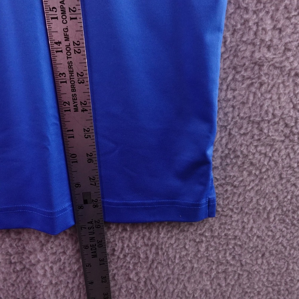 Masters Tech Golf Polo Shirt Mens S Blue Striped Short Sleeve Masters Logo - Picture 5 of 7